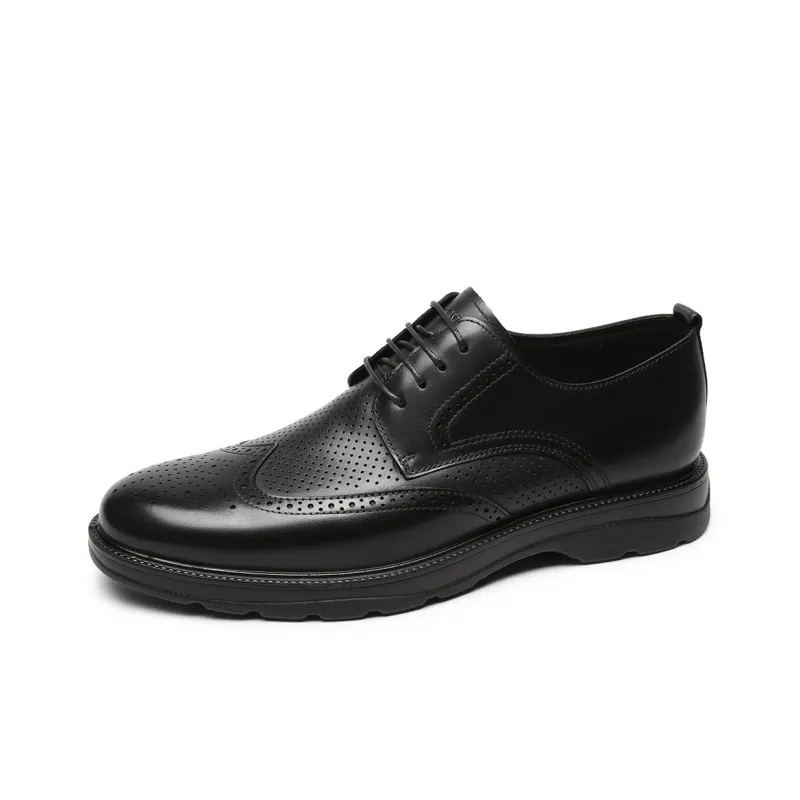 CROWN Casual Shoes Men's Black One Yard Larger-1
