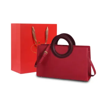 PAYOT Synthetic Leather Wedding Handbag Shoulder Bag Crossbody Bag Large Size Women's Burgundy