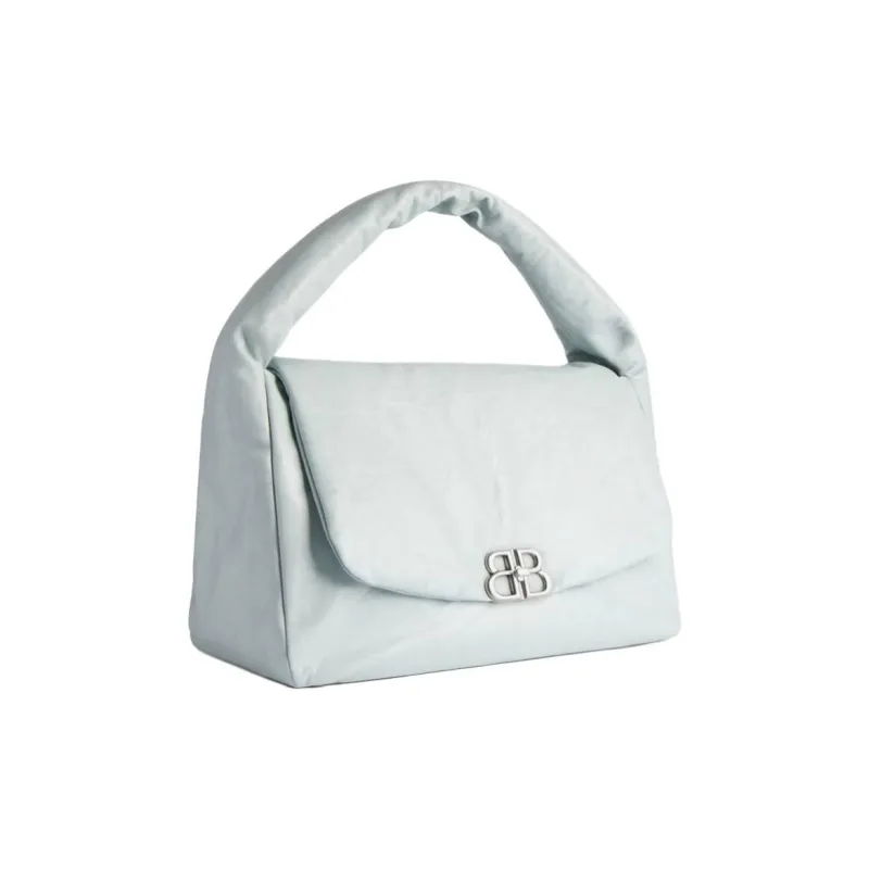 Balenciaga Soft Calfskin Handbag, Shoulder Bag Large Size Women's Light Blue-1