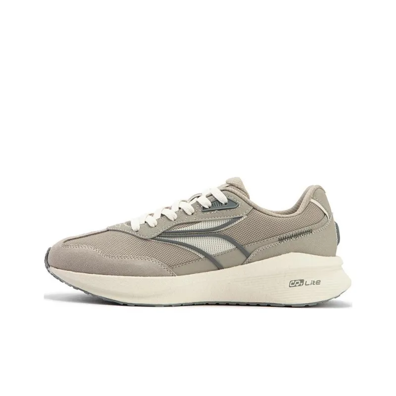 361° Long Wind 4 Durable Breathable Low Top Casual Shoes Men's Gray Beige-0