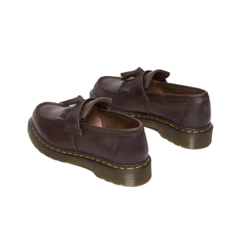 Dr.Martens Adrian Crazy Horse Leather Tassel Loafers 'Dark Brown'-3
