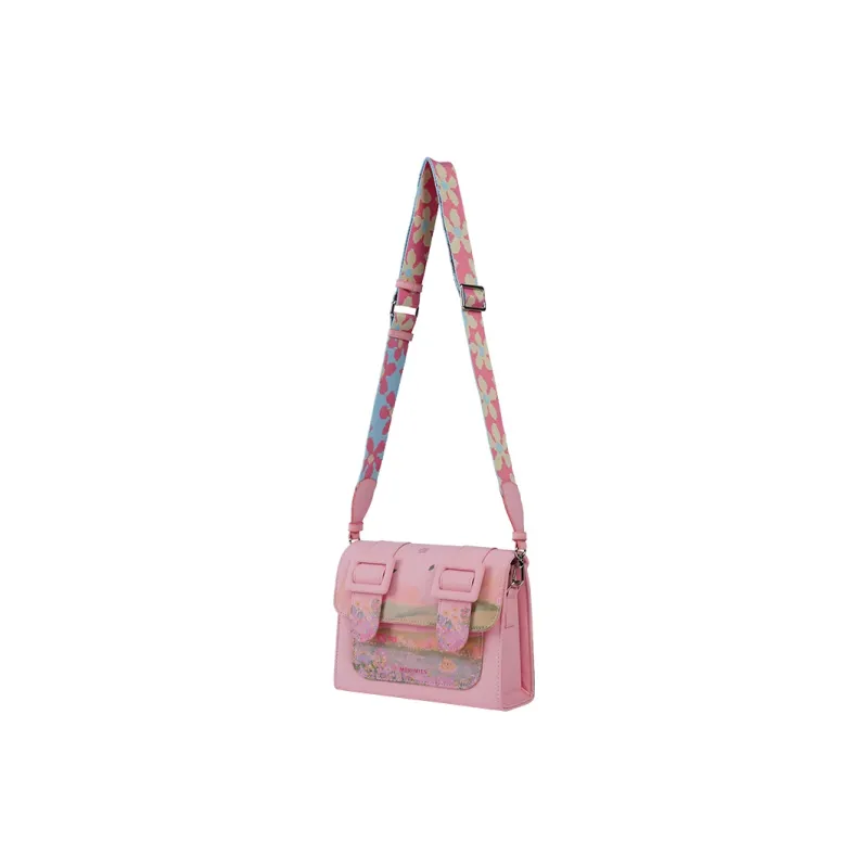 MERIMIES PU Thai Satchel Bag Shoulder Bag Crossbody Bag Medium Size Women's White-4