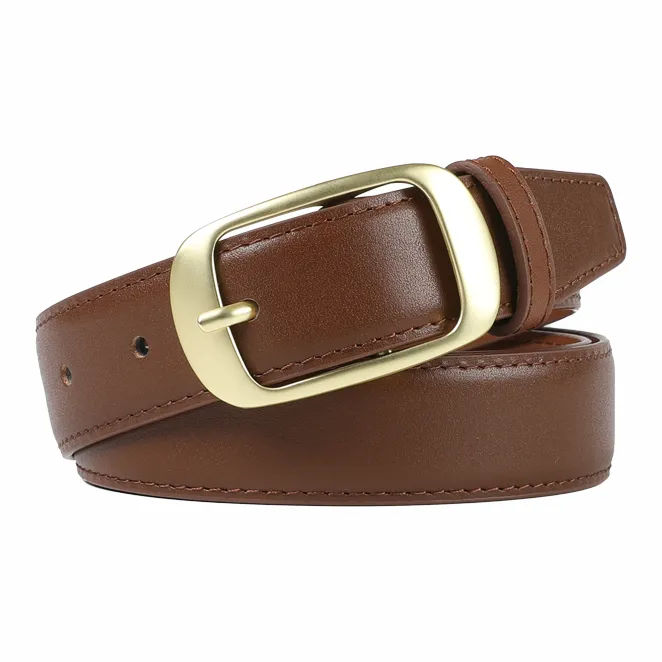 15 MINS Top Grain Cow Leather Belts Women's Multiple Colors Width 2.8cm-3