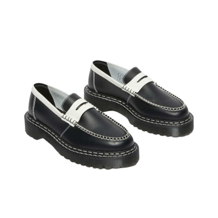 靴 Dr.Martens PENTON BEX PLTD (EU42 BK) Penton Bex Double Stitch Leather Loafers in Black | Dr. Martens
