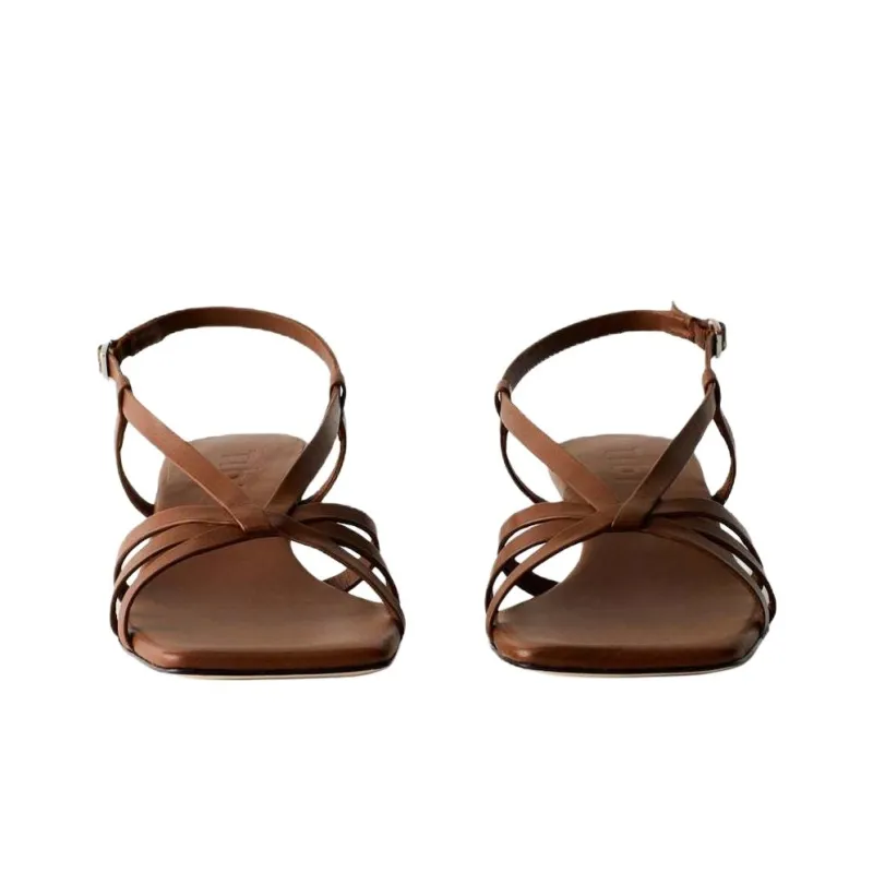 TIBI Brooks Strap Sandals 3.8cm Women's Brown-3