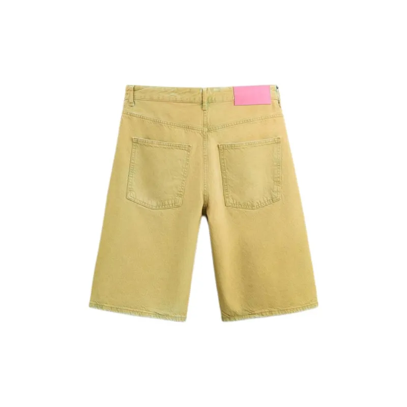 ZARA Denim Shorts Men Yellow-1