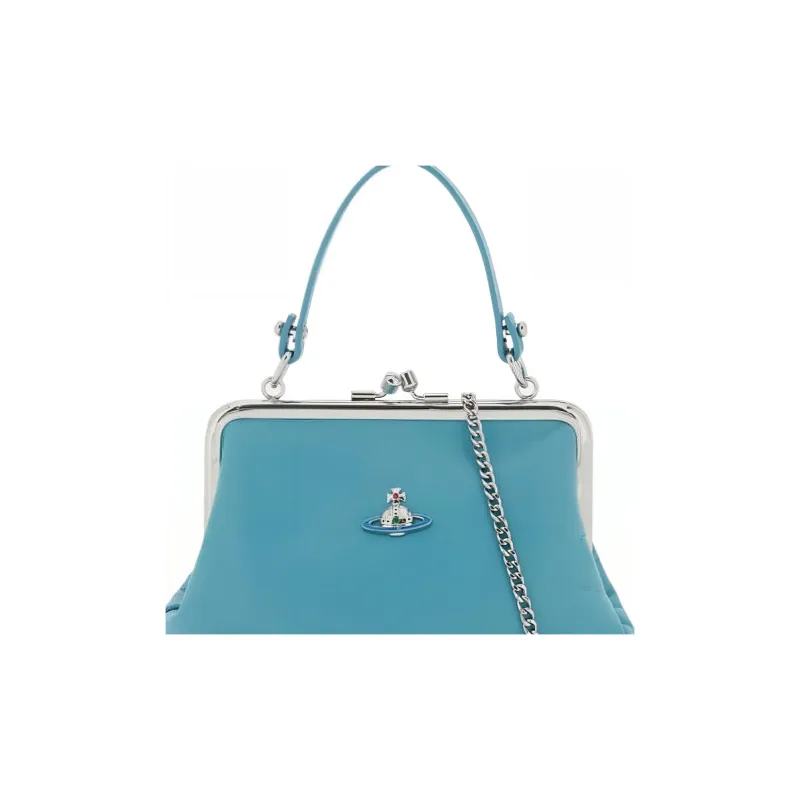 Vivienne Westwood Lambskin Shoulder Bag Women's Blue-4