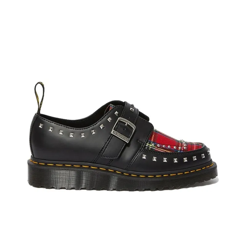 Dr.Martens Platform Shoes Women's Black Red-1