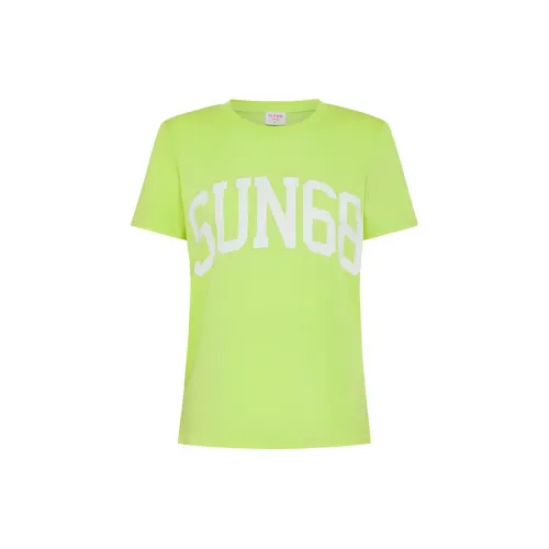 SUN 68 T-Shirts Women's Fluorescent Green