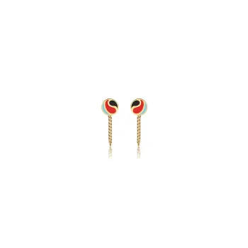 HEYUISLAND Copper Earrings Women's Gold & Brown