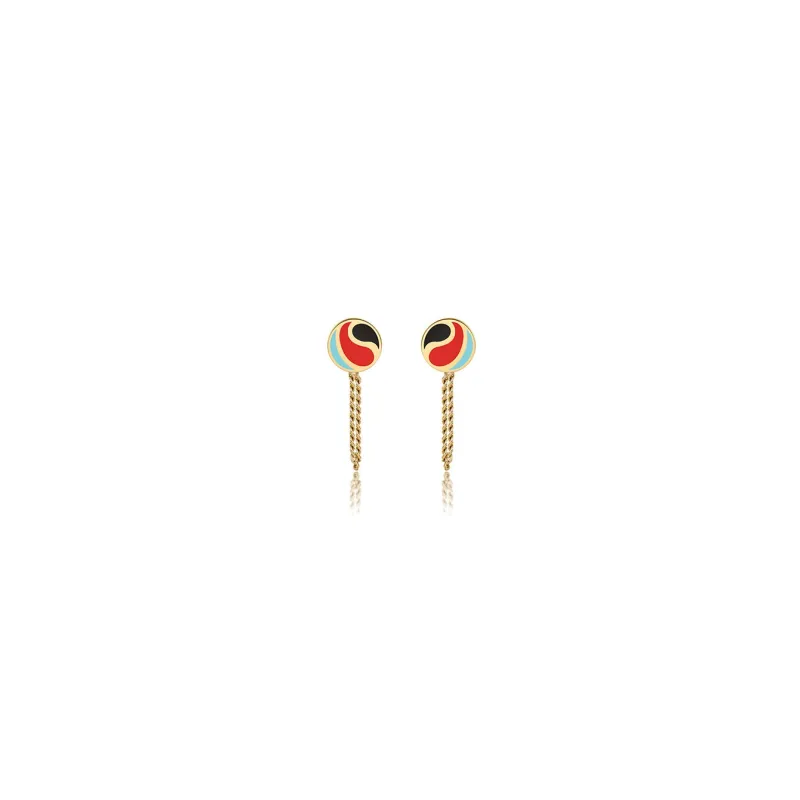 HEYUISLAND Copper Earrings Women's Gold & Brown-0