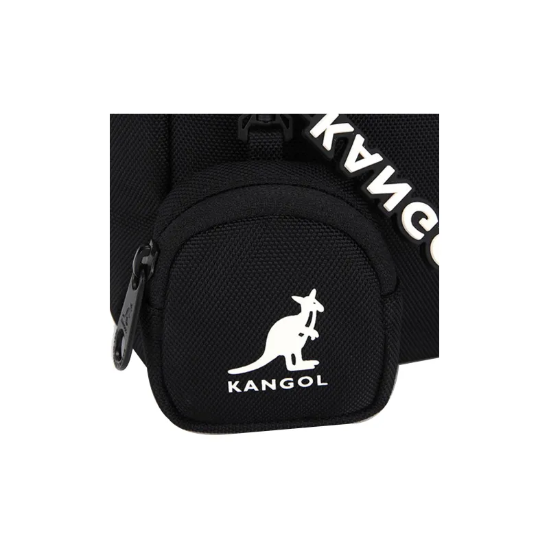 KANGOL Nylon Crossbody Bag, Shoulder Bag Unisex Black-3