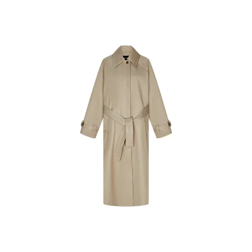 URBAN REVIVO Trench Coats Women's Khaki