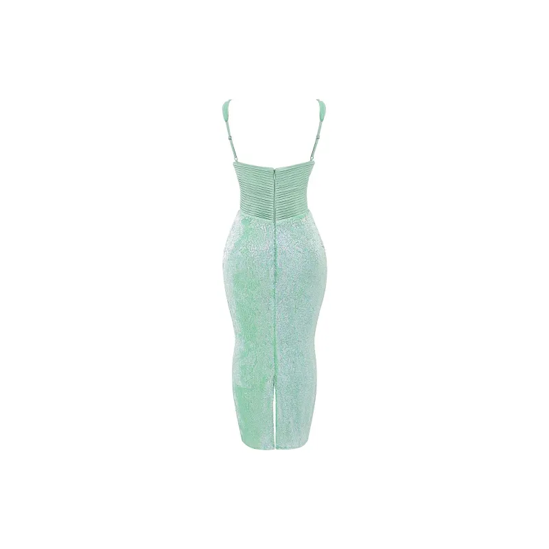 HOUSE OF CB THALA Slip Dress Women's SEAFOAM/Seafoam Green-7