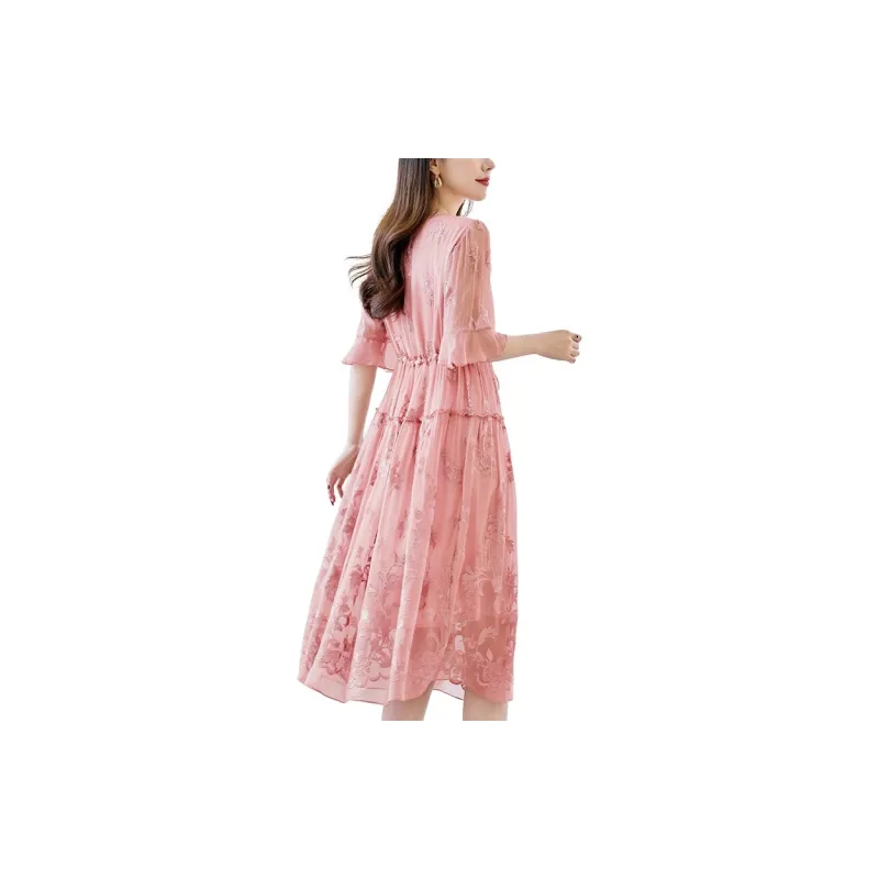 To The West Short Sleeved Dresses Women's-6
