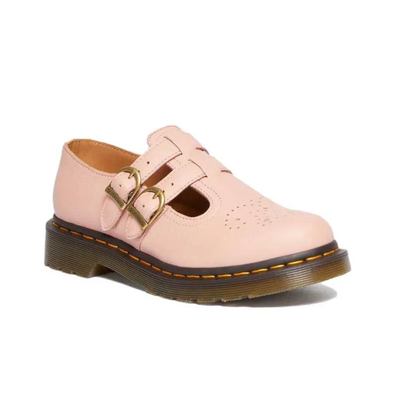 Dr.Martens 8065 Virginia Leather Mary Jane 'Peach Beige' Women's-1