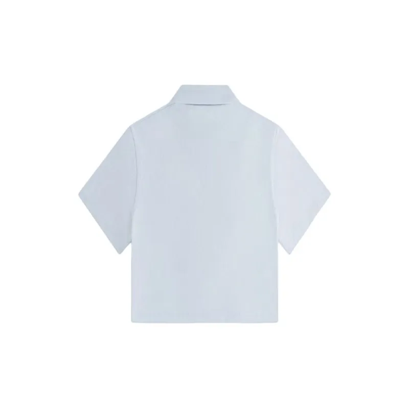 KITH Women's 2024 Summer Collection SS24 Laramie Cropped Polo Polo Shirt Women's Light Blue-1