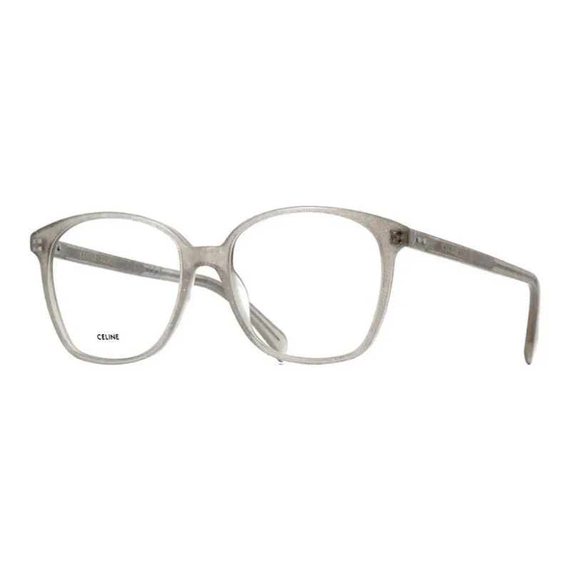 CELINE Acetate Irregular Shape Eyeglass Frames Unisex White-2