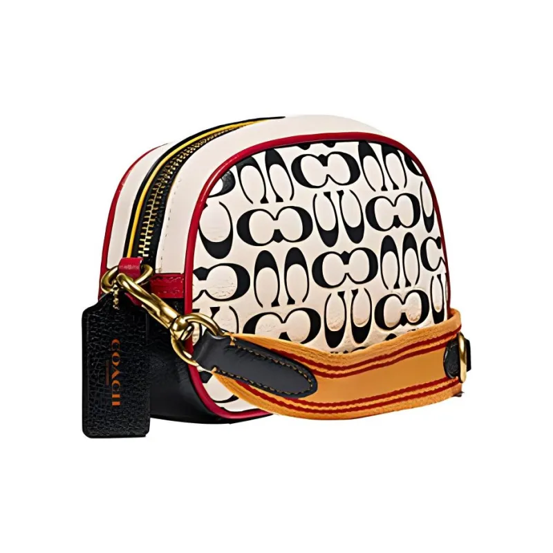 COACH Camera Leather Camera Bag, Crossbody Bag, Shoulder Bag Women's White-1