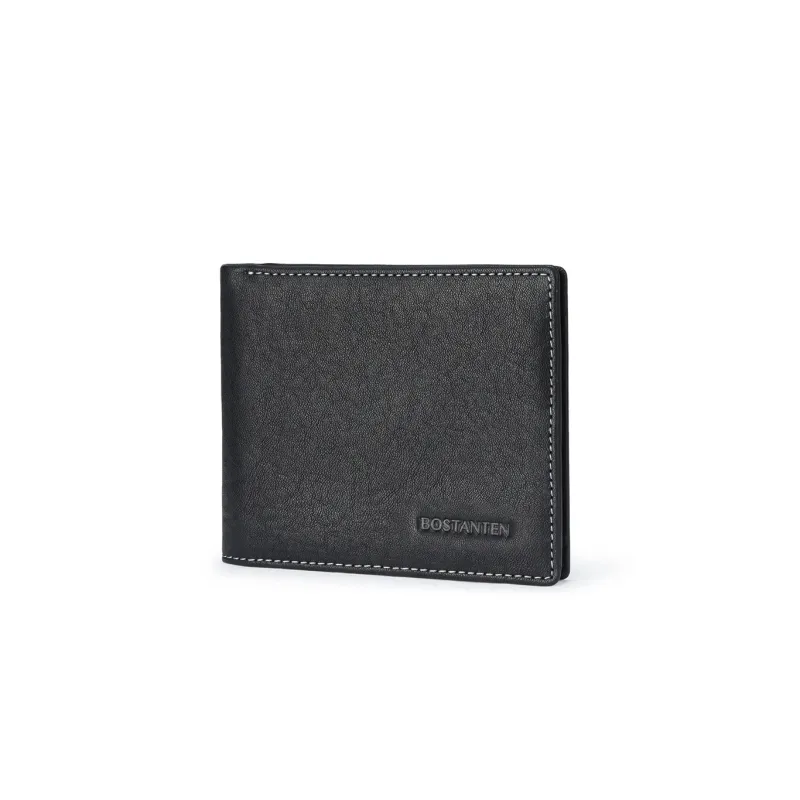 BOSTANTEN Soft And Versatile Short Wallets Regular Men's Black-2