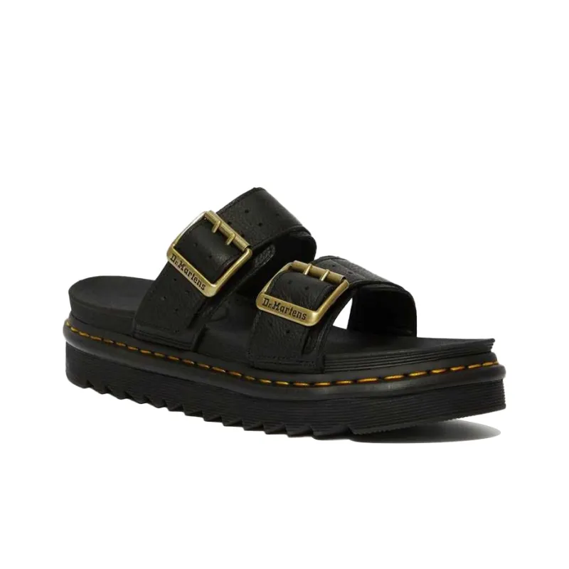 Dr.Martens Myles II Ambassador Rubber Sole Slip-Resistant Slide Slippers Unisex Black-1