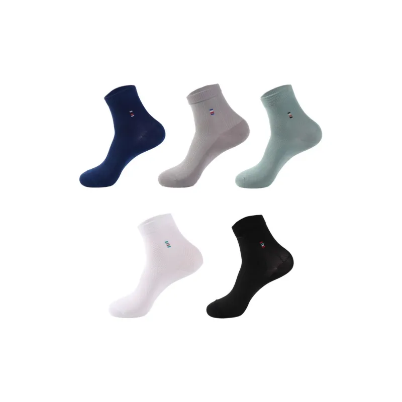 H YXIANG Mid Calf Socks Men's 5 Pack-0