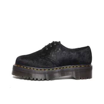 Dr.Martens 1461 Hair On Platform Shoes 'Black Hair On'