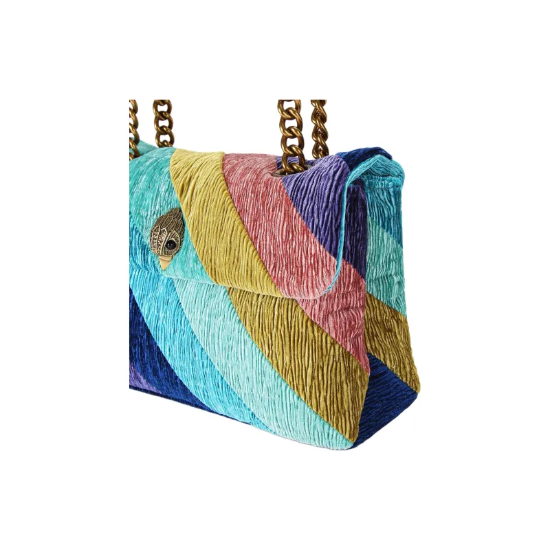 Kurt Geiger London Velvet Shoulder Bag Crossbody Bag Women's Blue & Multicolor-3