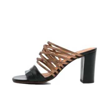 CHIE MIHARA Slide Slippers 9cm Women's Black