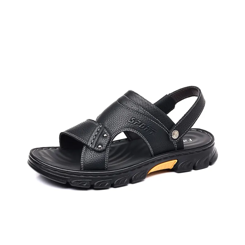 Bindu Beach Sandals Men Black/Brown-0