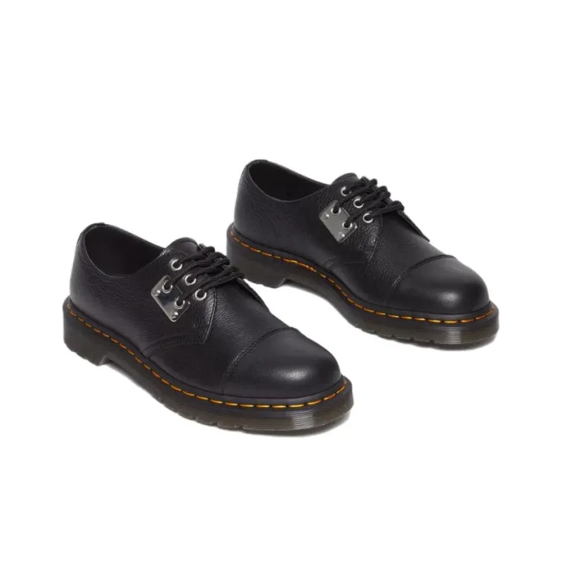 Dr. Martens Dr.Martens 1461 Toe Plate Lunar Leather Oxford Shoes 'Black Milled Nappa'-2