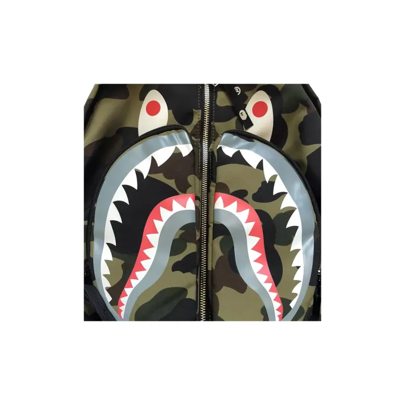 A BATHING APE Nylon Fabric Backpack Regular Unisex Camouflage Yellow-2