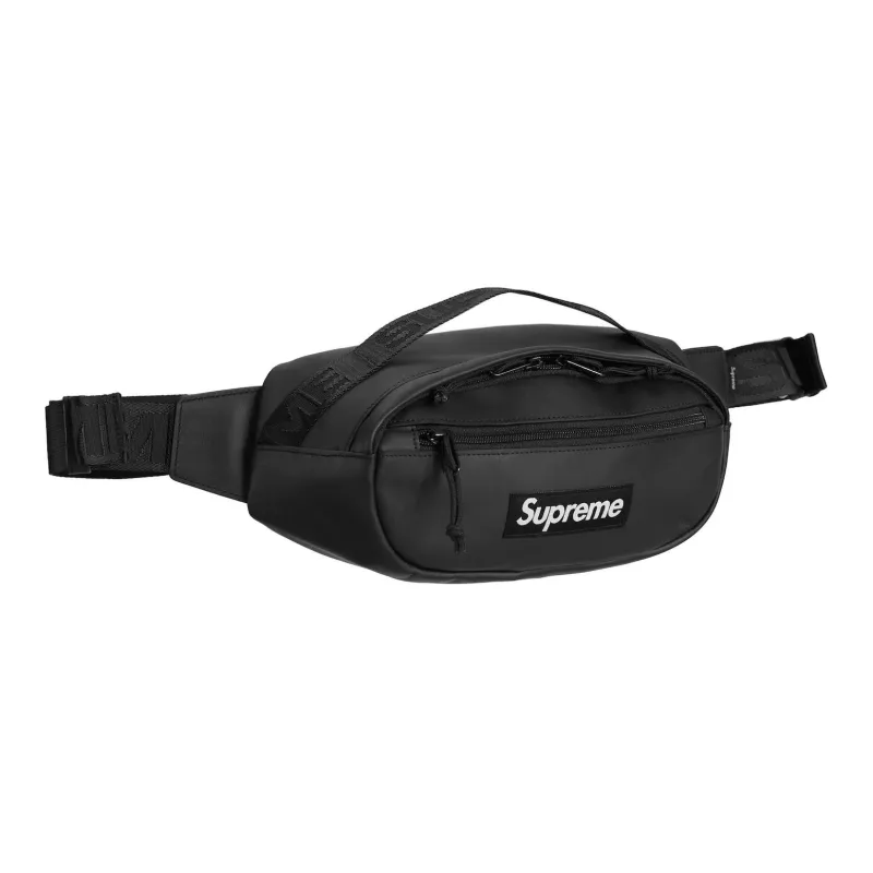 Supreme Cow Leather Crossbody Bag, Sling Bag, Fanny Pack Regular Unisex Black-1