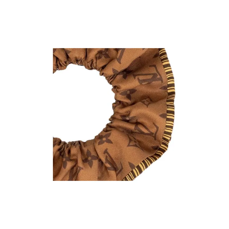 LOUIS VUITTON Silk Hair Ties Women's Brown-2