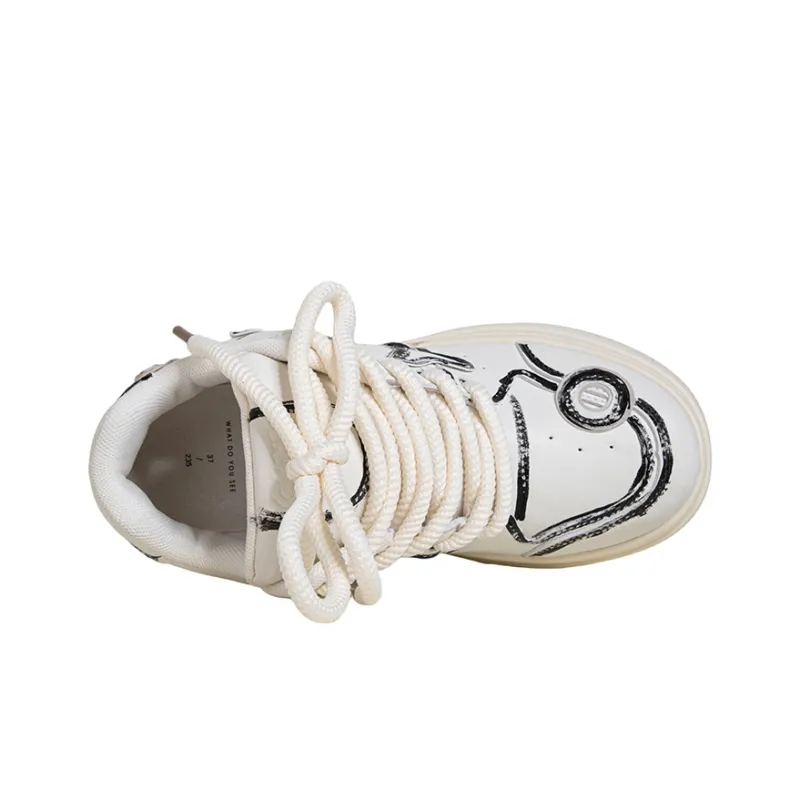 OYNN Young Baby Series Skateboard Shoes Women's Low Top Black-3