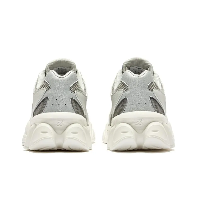 Erke Sunrise 2 Durable Breathable Low Top Casual Shoes Men's Medium Gray White Dew Gray-3