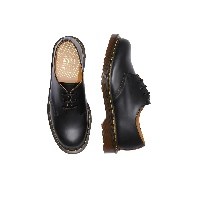 Dr. Martens 1461 Vintage Made In England Oxford Black Quilon-3