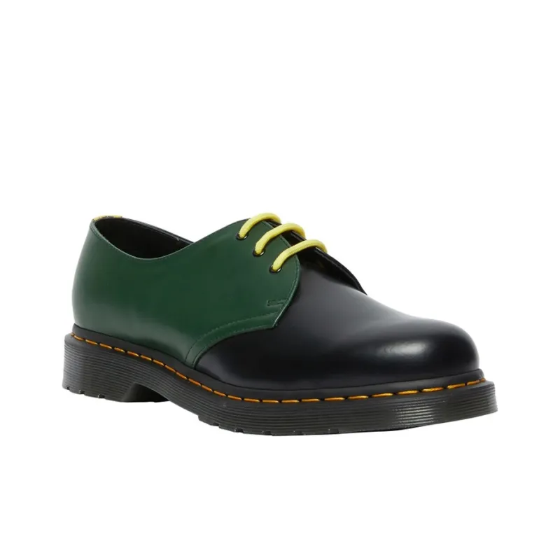 Dr. Martens 1461 Contrast Smooth Leather Shoes 'Black Green'-2
