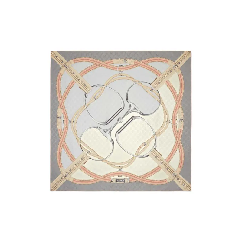 GUCCI - Silk Scarves Unisex Gray-0