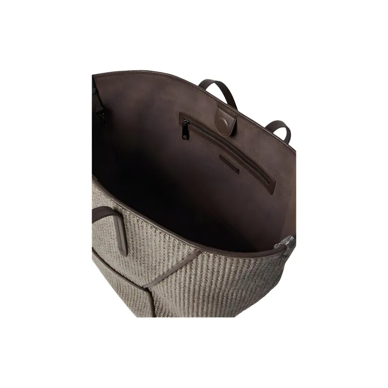 Brunello Cucinelli Monili-embellished Raffia Tote Bag-3