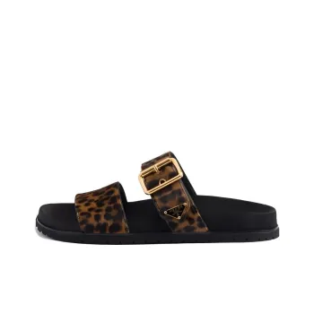 PRADA Slide Slippers Women's Brown