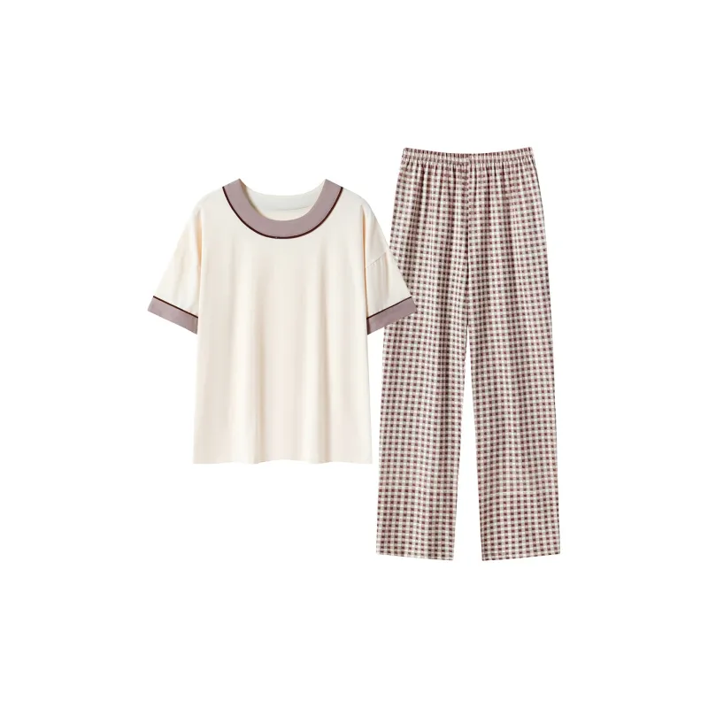 Close fitting Areas Pajama Set Women's Image Color-0