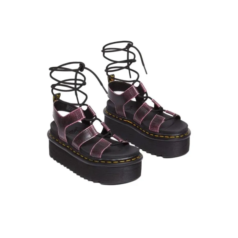 Dr.Martens One Strap Sandals Women's Black Pink-1