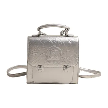 OTA PU Chain Bag Handbag Shoulder Bag Backpack Regular Unisex Silver/Black/White/Pink