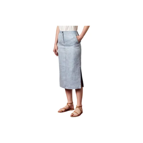 Massimo Alba Casual Long Skirts Women's Light Blue