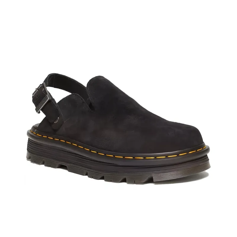 Dr. Martens Zebzag Suede Slingback Platform Mule Black-1