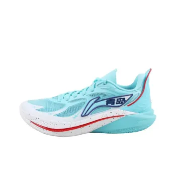LiNing SONIC 12 Cushioning Wear Resistant Low Top Basketball Shoes Men's Blue White