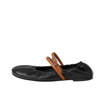 HERMES Jolly Mary Jane Shoes Women's Black