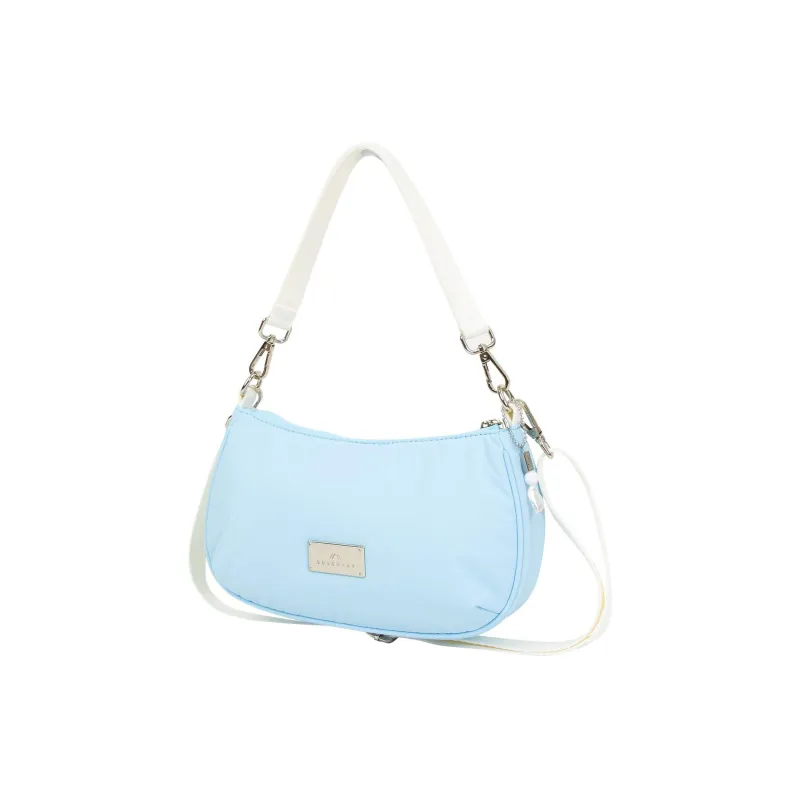 Doughnut Nylon Shoulder Bag Women's Clear Blue-1
