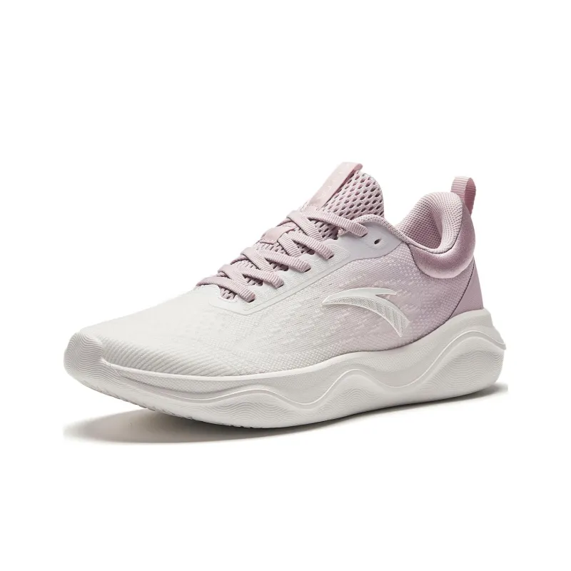 Anta Slip Resistant Shock Absorbers Low Top Training Running Shoes Women's White Pink-2